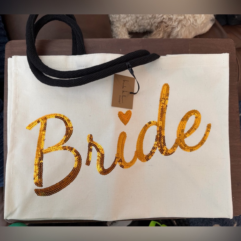 Nicole Miller Bride Tote - Gold and Cream